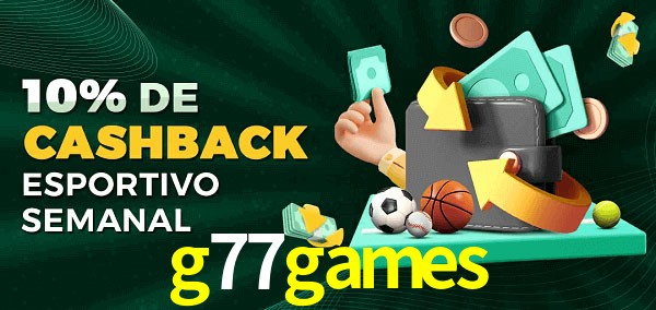 10% de bônus de cashback na g77games